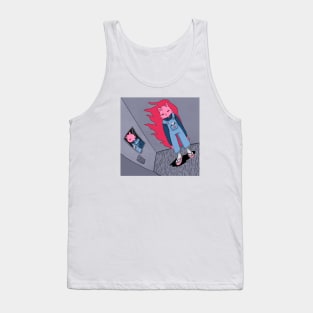 burning cat Tank Top